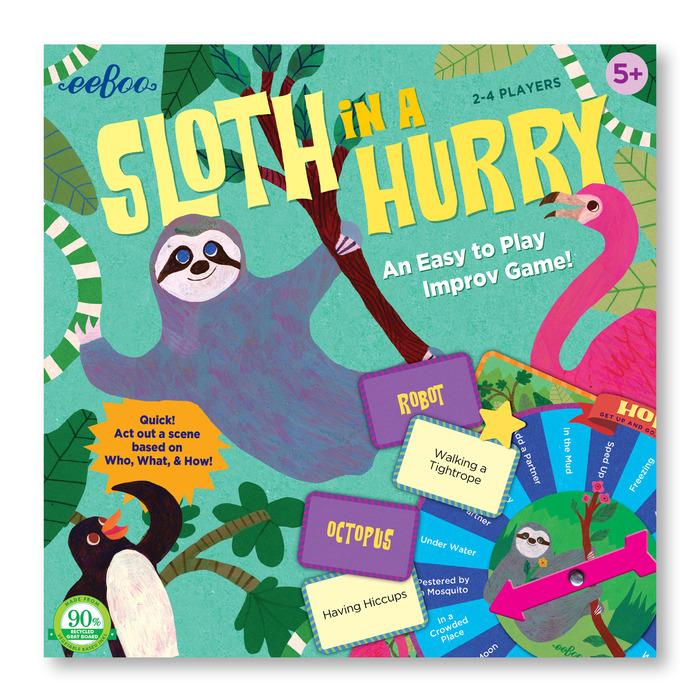 Sloth In A Hurry Action Game by Eeboo Toys Eeboo   