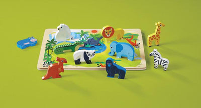 Let's Play 16 Piece Wood Puzzle - Zoo by Crocodile Creek Toys Crocodile Creek   