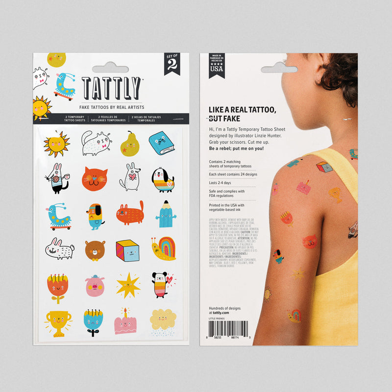 Little Friends Sheet Tattoos - Set of 2 by Tattly Accessories Tattly   