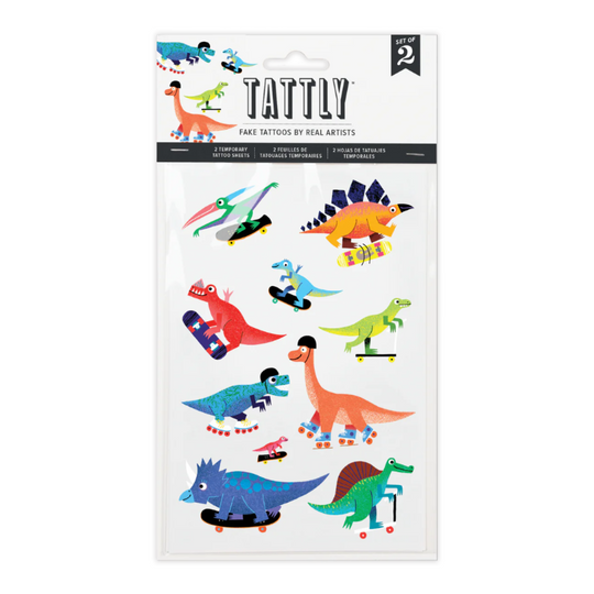 Dino Derby Sheet Tattoos - Set of 2 by Tattly