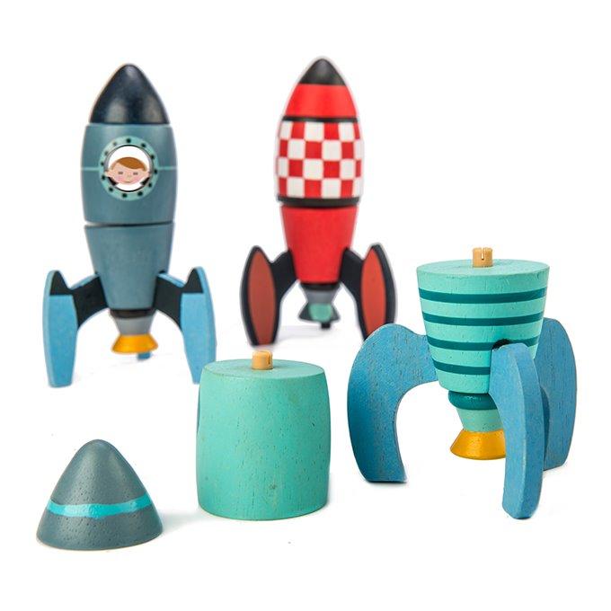 Rocket Construction Wooden Toy by Tender Leaf Toys Toys Tender Leaf Toys   