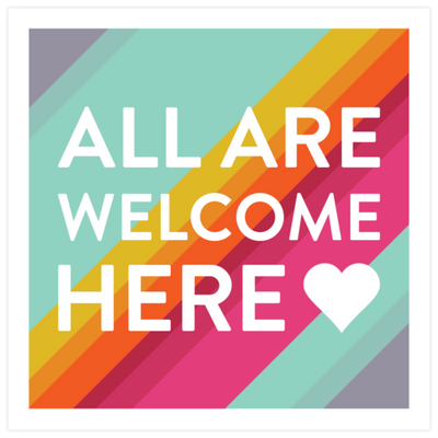 All Are Welcome Here Yard Sign - United States Decor All Are Welcome Here   