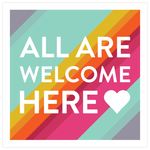 All Are Welcome Here Yard Sign - English / Minnesota Decor All Are Welcome Here   