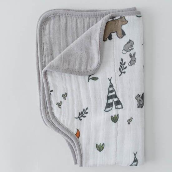 Cotton Muslin Burp Cloth - Forest Friends by Little Unicorn Nursing + Feeding Little Unicorn   