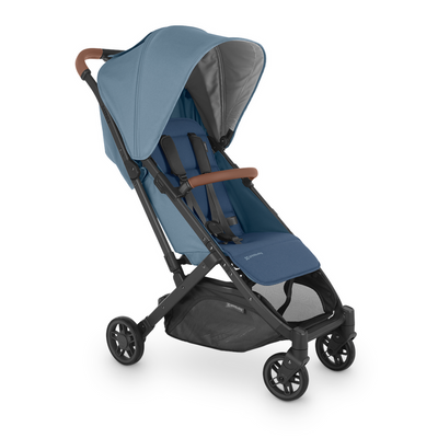 Minu V2 Stroller by UPPAbaby Gear UPPAbaby CHARLOTTE (coastal blue/carbon/saddle leather)  