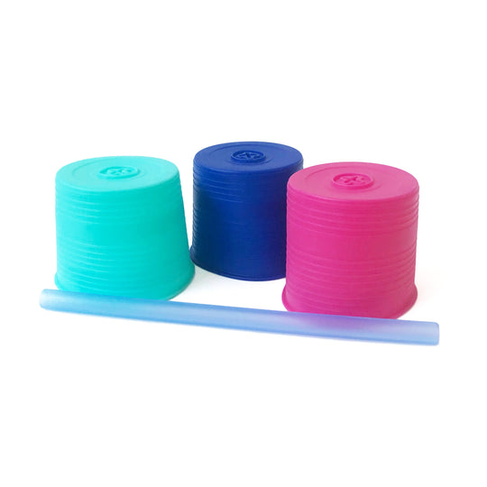 Universal Straw Tops - Sea + Berry + Cobalt by GoSili