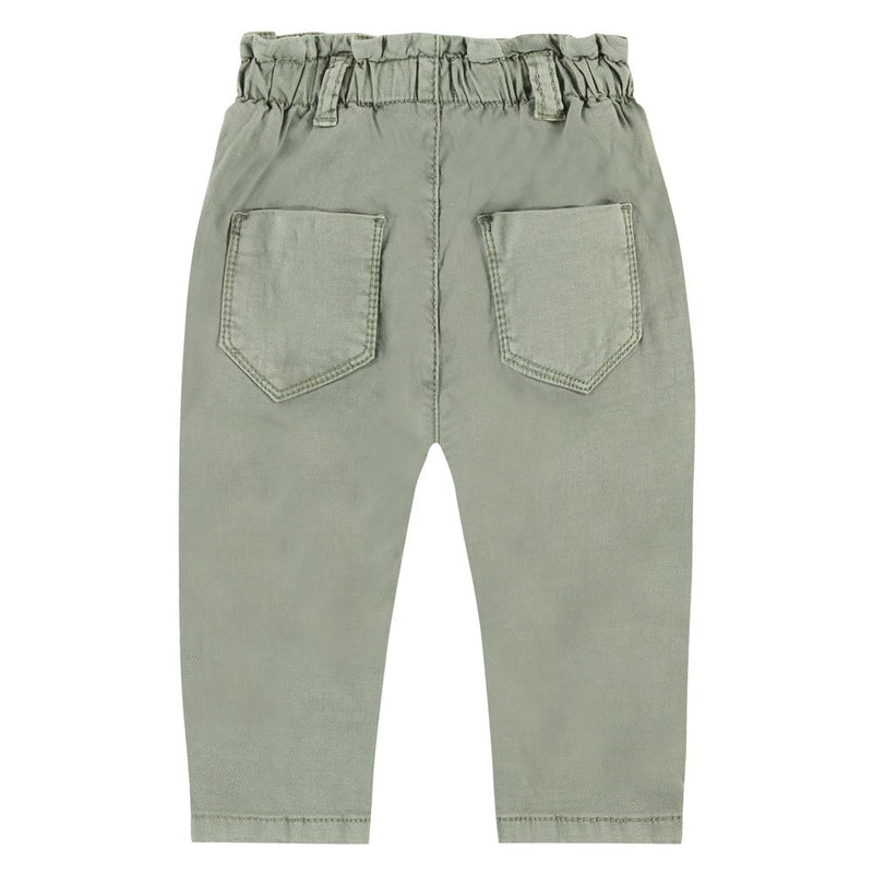 Paper Bag Waist Pants - Army by Babyface