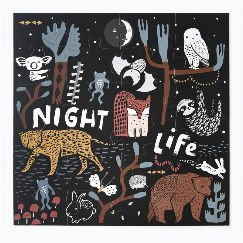 Night Life Floor Puzzle by Wee Gallery Toys Wee Gallery   